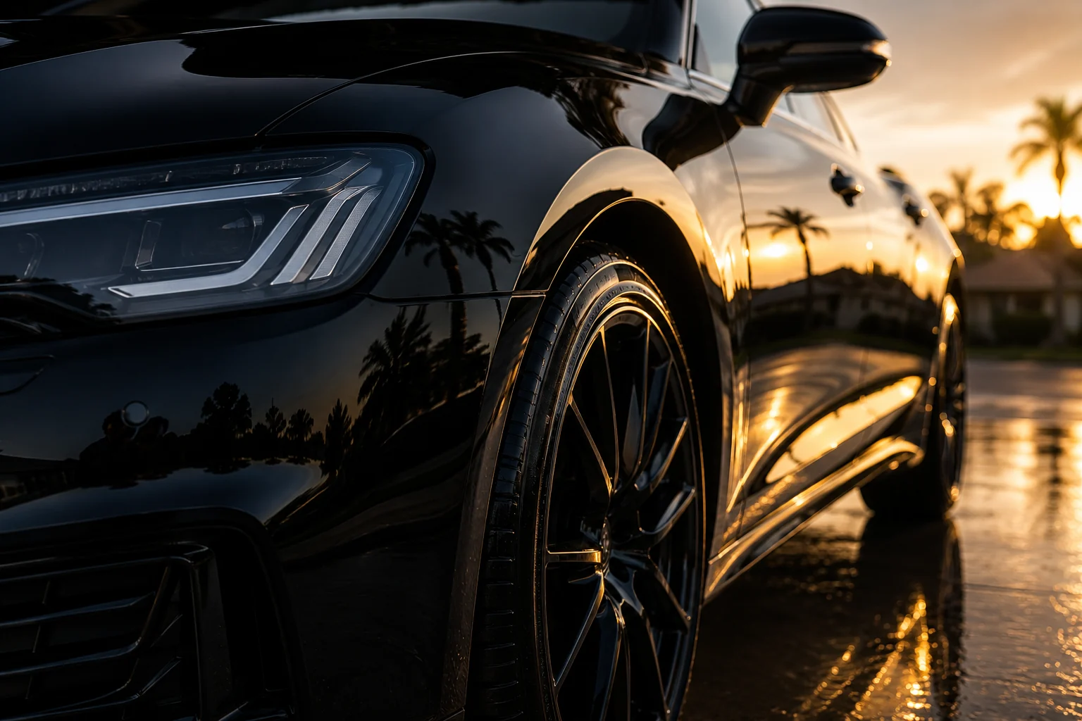 Clean exterior finish after mobile detailing