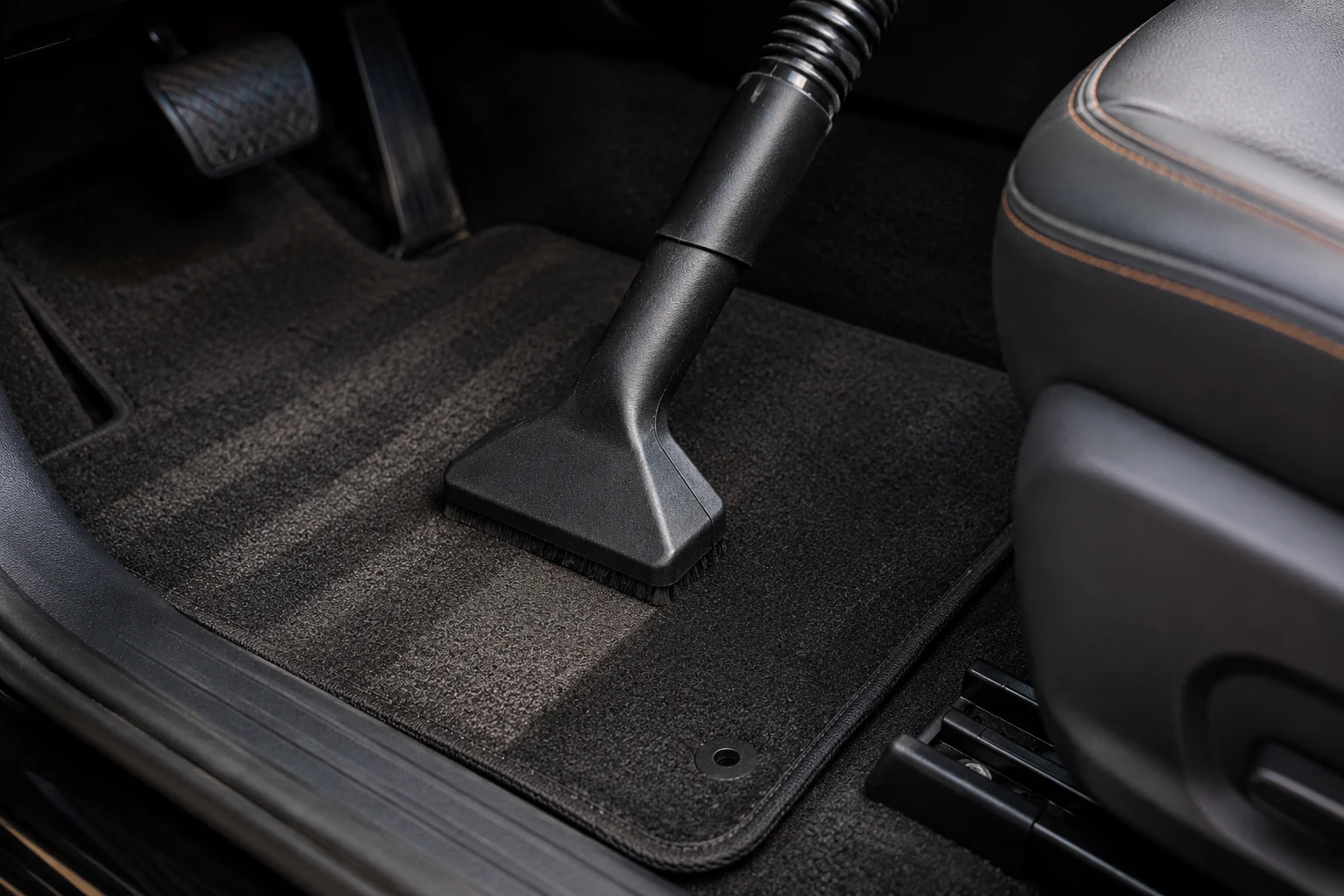 Interior vacuum and floor mat detailing